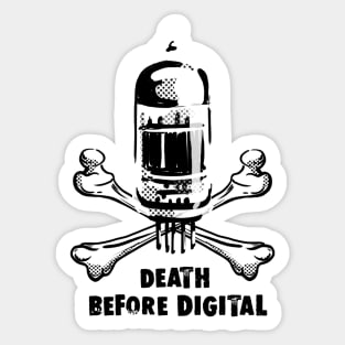 Death before digital music Sticker